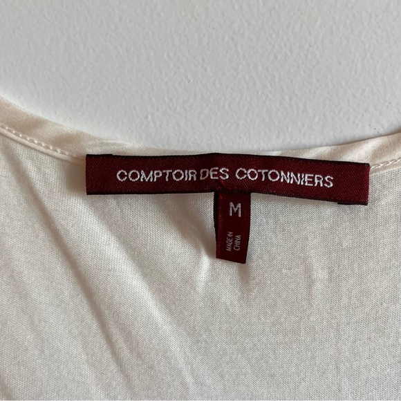 BNWOT COMPTOIR DES COTONNIERES SILK BLEND WHITE FLOWY TANK - Picture 6 of 7